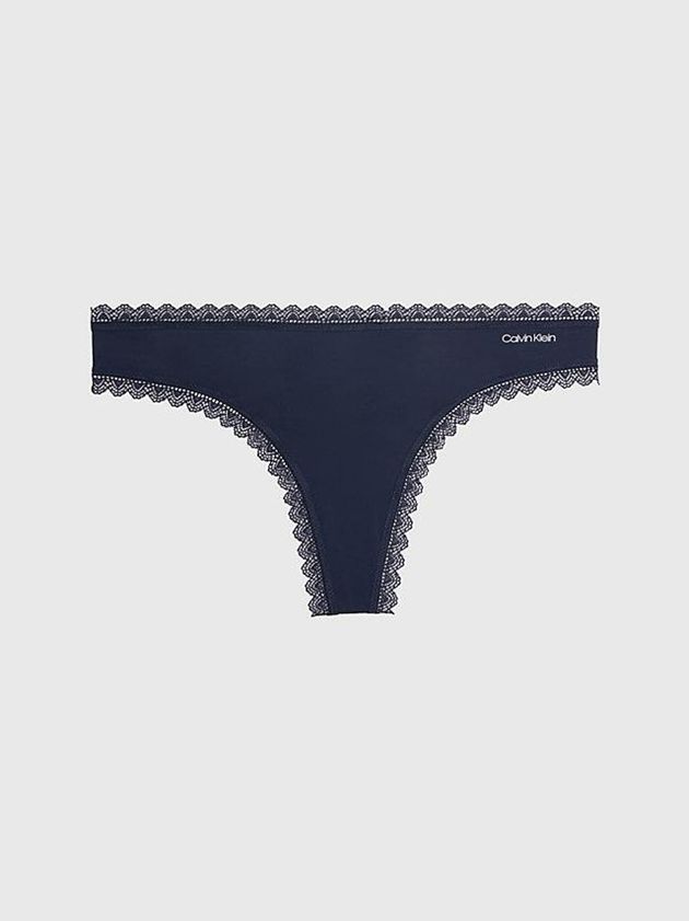 Calvin Klein USA Flirty Womens Thong Navy 6781234-KS